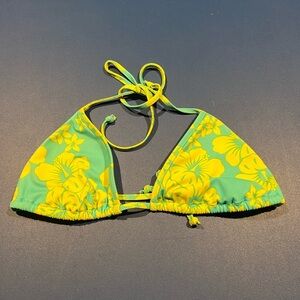 Victoria Secret Y2K 2000s Green Blue Tropical Bikini Top Summer Beach Pool